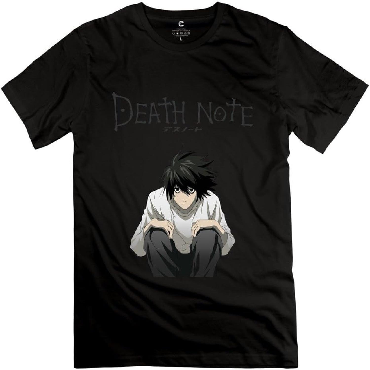 

Male Death Note Logo Customized 100% Cotton Black T-Shirt By Mjensen XXXXXL чорний
