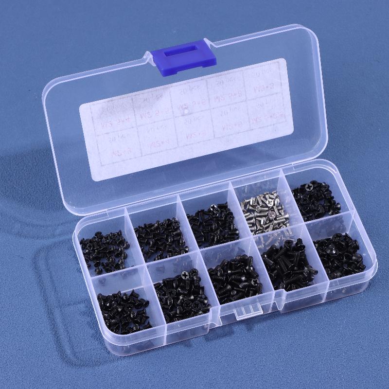 500Pcs Boxed Laptop Computer Screws Set Universal Screw M2 M2.3 M3 Phillips Countersunk Screw Set