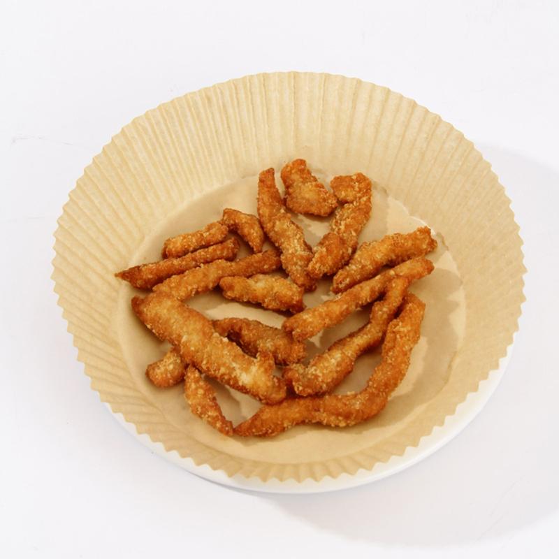 50 Pcs Round Bowl Shape Air  Fryer  Oil-absorbing  Paper Non-stick Oil-proof Water-proof Disposable
