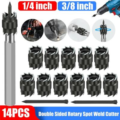 3/8" Spot Weld Doppelseitiger Fräser-Entferner, einfache Trennung, HSS-Bohrer, Schweißer-Schneidwerkzeug-Set