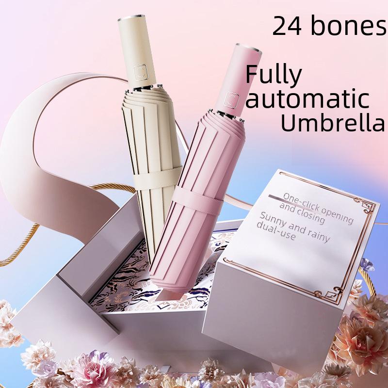 Men's Dual-Use Automatic Folding Umbrella: Windproof, Sun & Rain Protection, Customizable
