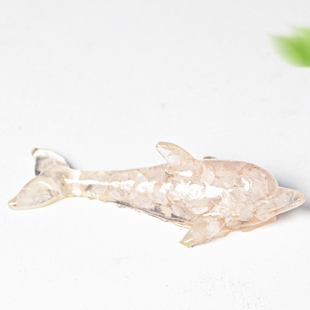 Dolphin Resin Figurine Home Decor Water Crystal Resin Gift For Animal Lovers