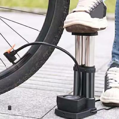 Bike Floor Pump Foot Bikes Saving Effort Double Cylinders Inflator Multifunctional with