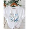 Women''S Floral Print T-Shirt - Soft Pink Sleeve Top with & Floral Design, Round Neck Casual Summer Blouse for Everyday & Formal Outfits