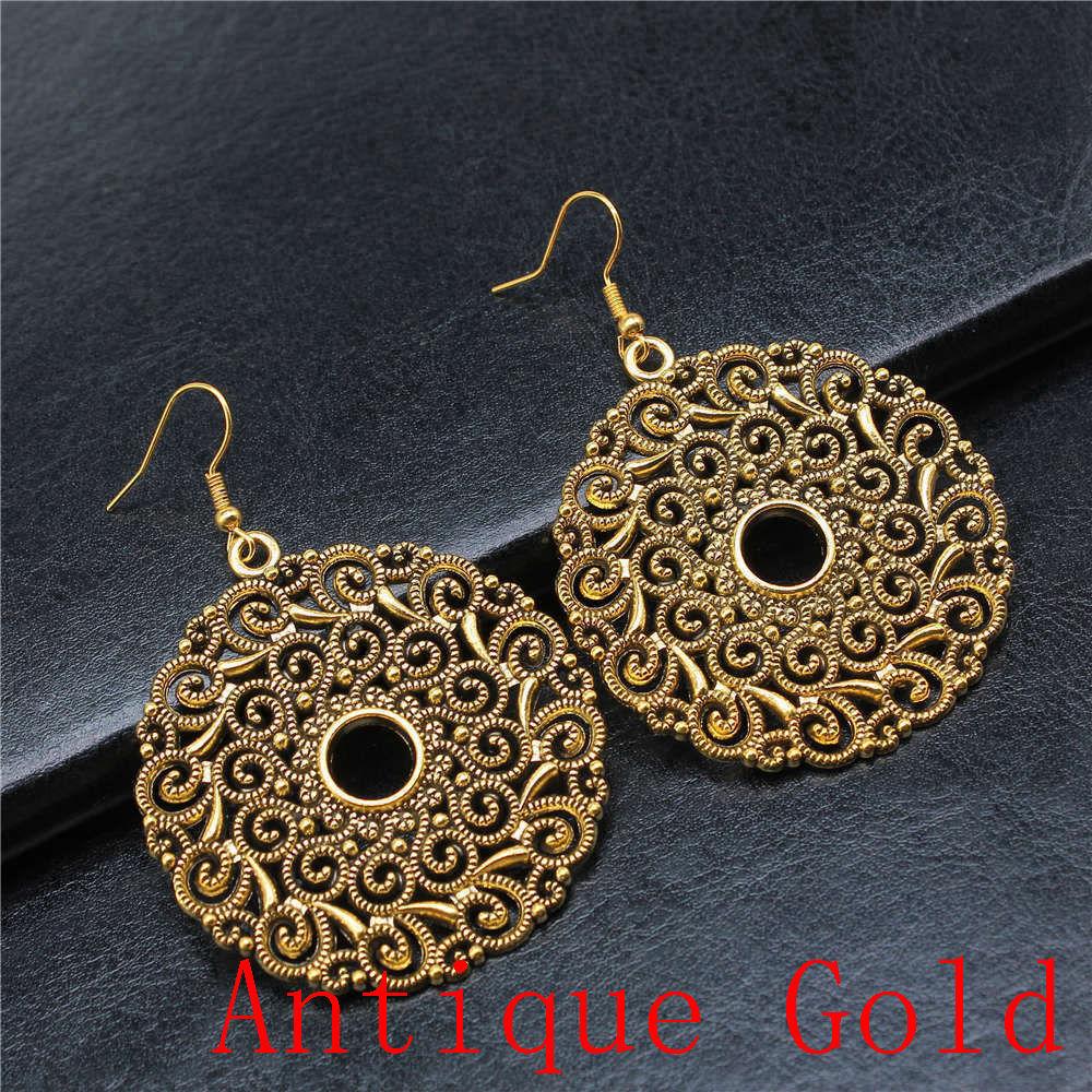 Mandala Pattern Drop Earrings Dangle Drop Earrings For Women Jewelry Making Wholesale
