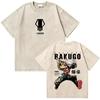 Washed Vintage Anime My Hero Academia Eijiro Kirishima T-shirt Men Women Manga Casual Retro T-shirts Men's Cotton Oversized Tees