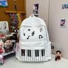 Zaino per la scuola Zaino per la scuola per studentesse delle scuole medie, semplice per ragazze delle scuole superiori, zaino personalizzato per pianoforte, alla moda, di alto valore per studenti universitari