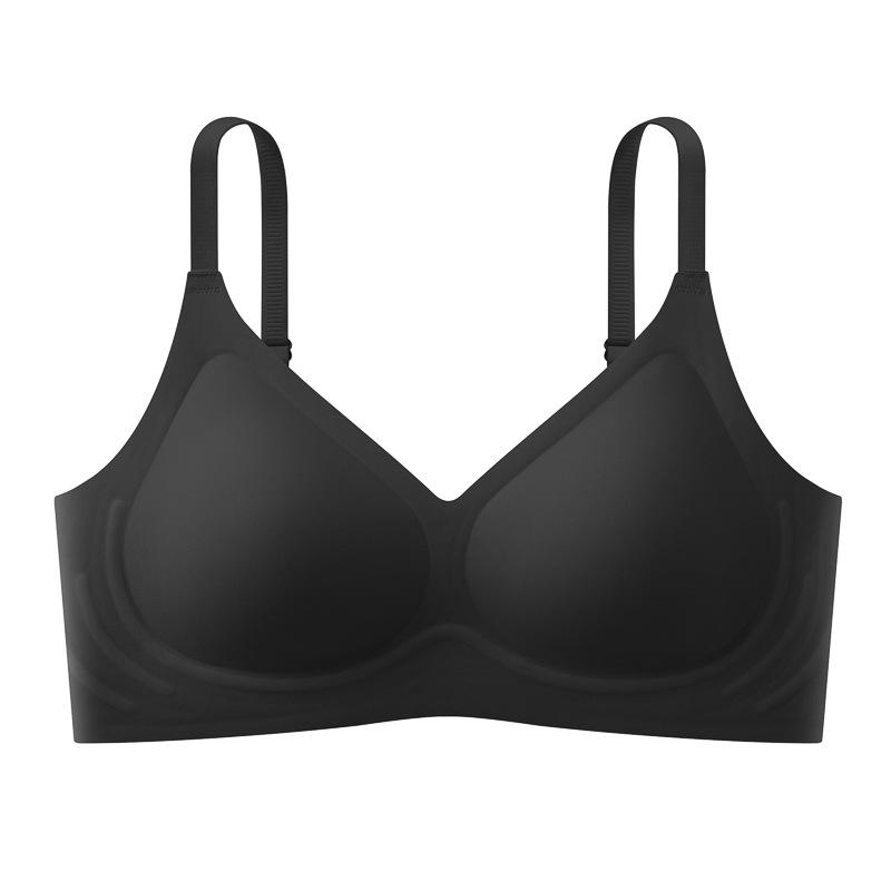 Jelly seamless underwear women's small breasts gather without steel rings, double breasts are closed, anti-sagging, beautiful back, comfortable