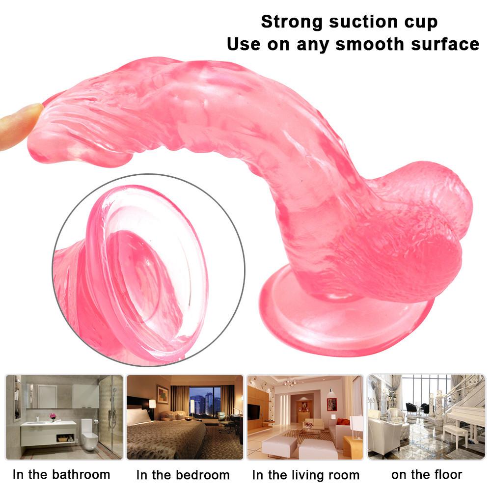 Dildo uriaș Jucării sexuale realiste pentru femei Dick Dildo uriaș Jucărie sexuală lesbiană Homme G-spot Orgasme Adult Shop