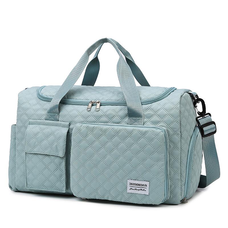 

Дорожня сумка для вологого та сухого розділення великої ємності, складна дорожня сумка, яку можна повісити. 46*22*28cm світло-синій колір