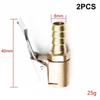 Brass Locking Nozzle Adapter 2PCS Tire Air Chuck Clip Durable Inflation for Car Motorcycle Bicycle Use
