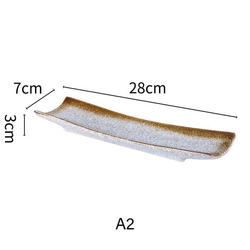 Japanese Cuisine Sashimi Cutlery Ceramic Cold Dish Saury Sushi Serving Plate Eel Sashimi Platter Dessert Plate Snack Tray