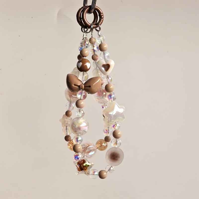 Eye Catching Mobile Phone Chain Handmade Beaded Cellphone Lanyard For Women Girls Telephone Strap Jewelry Drop-resistant