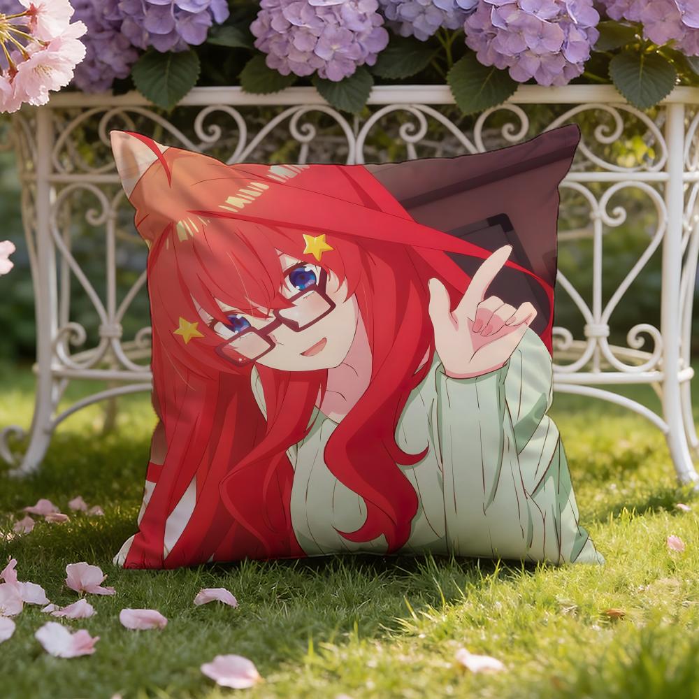 Cute The Q-Quintessential Q-Quintuplets Cushion Cover Home & Car Dual-Scene Pillow Cover: Reversible for Premium Comfort