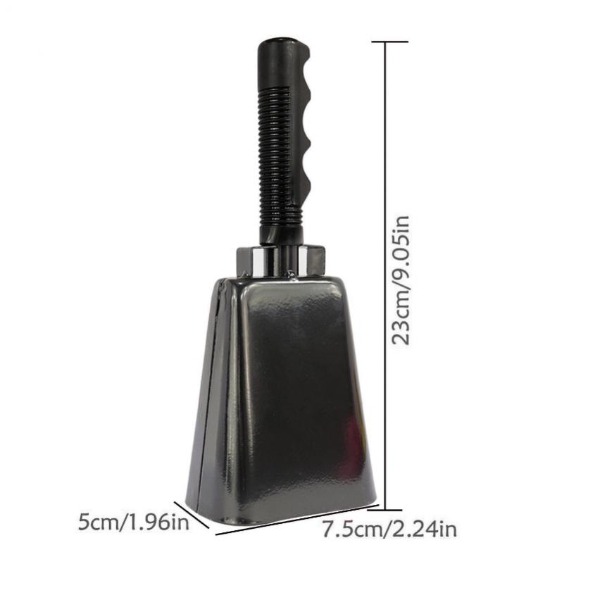 9 Inch Steel Handle Cow Bell for Sporting Events Football Games Christmas Party School Wedding Farm