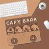 Carino Capibara Cartone Animato Tappetino Mouse Antiscivolo Decorazione Scrivania Ufficio Mousepad Anime Tappetino da Scrivania Tappetino Tastiera Kawaii Accessori da Scrivania