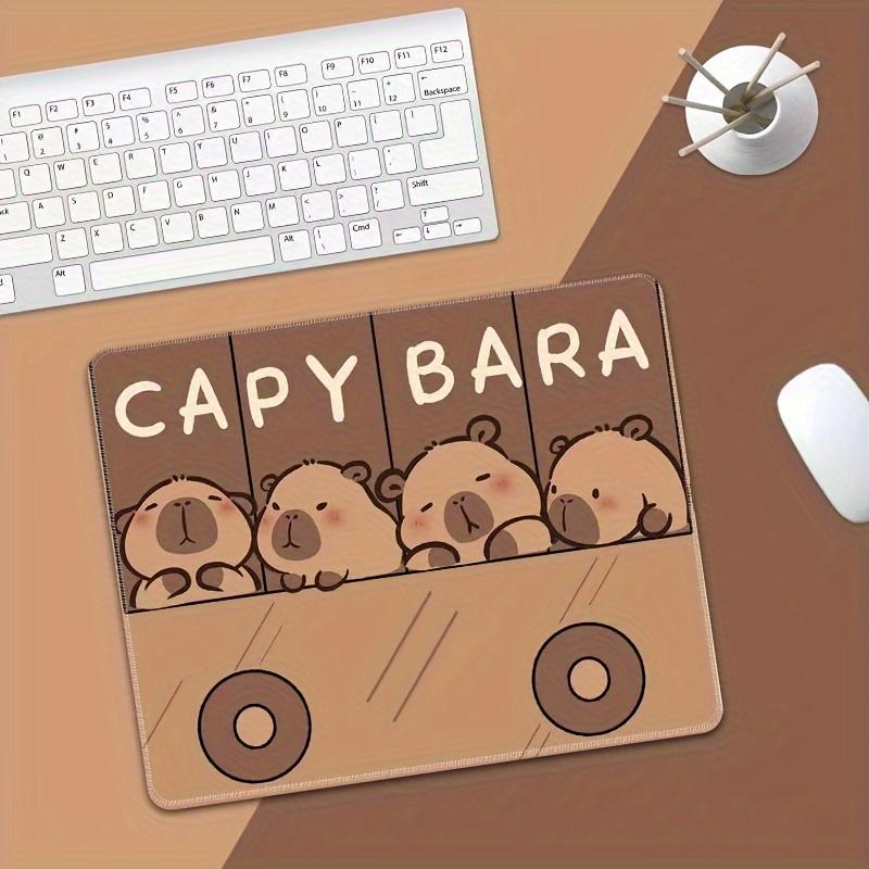 Carino Capibara Cartone Animato Tappetino Mouse Antiscivolo Decorazione Scrivania Ufficio Mousepad Anime Tappetino da Scrivania Tappetino Tastiera Kawaii Accessori da Scrivania