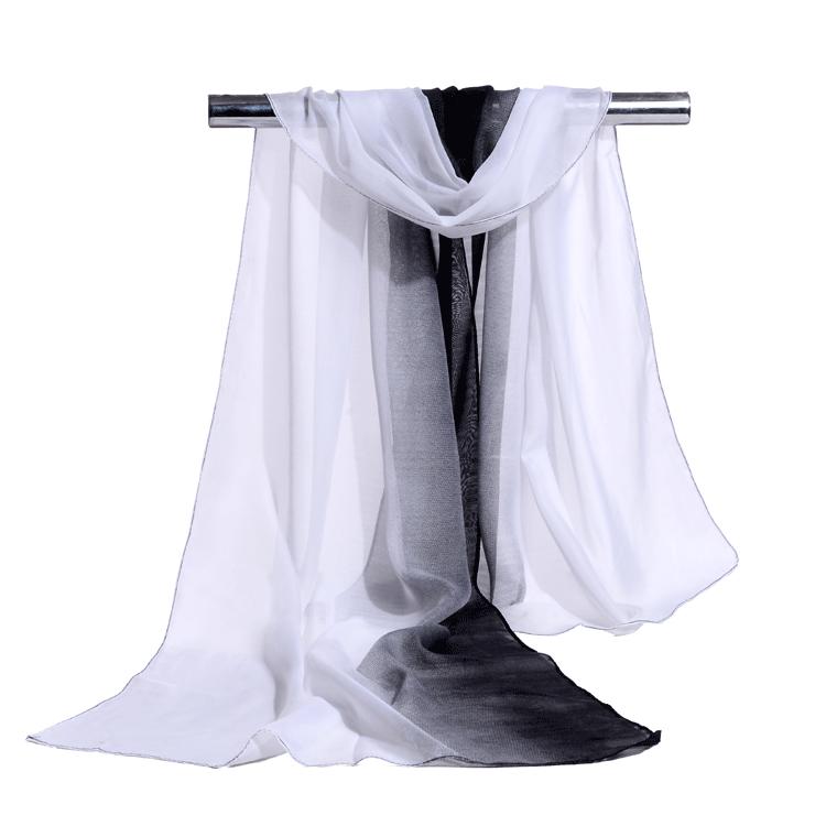 

Весенний длинный шарф женский постепенно меняющий цвет шифоновый шарф летний тонкий принтованный шарф для выступлений и танцев двойного назначения