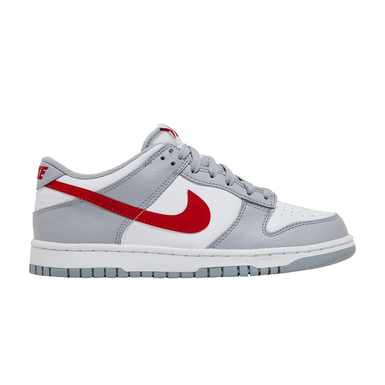 Nike Dunk Low White Wolf Grey University Red (GS)
