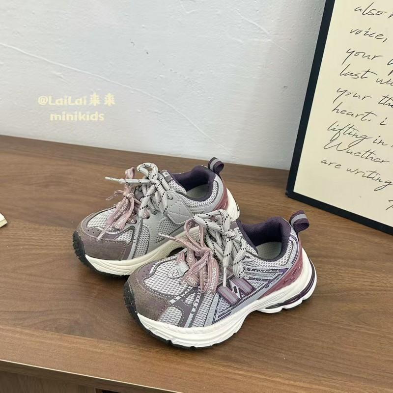 Youth Style Shoes Kids Retro Chunky Sneakers Breathable Mesh Upper Lightweight Running Shoes Boys Girls