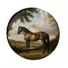 Classic Horse Tire Cover: Tear- Polyester Fabric, Snug Fit, UV Protection, Fits 71.12-86.36 cm Tires, Vintage Art Pattern, Easy to Install