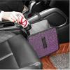 Foldable Trash Cans With Rhinestone, Bling Car Bin For Seat Organizer & Decorations, Universal Bling Accessories For Most SUVs, Trucks (Red)