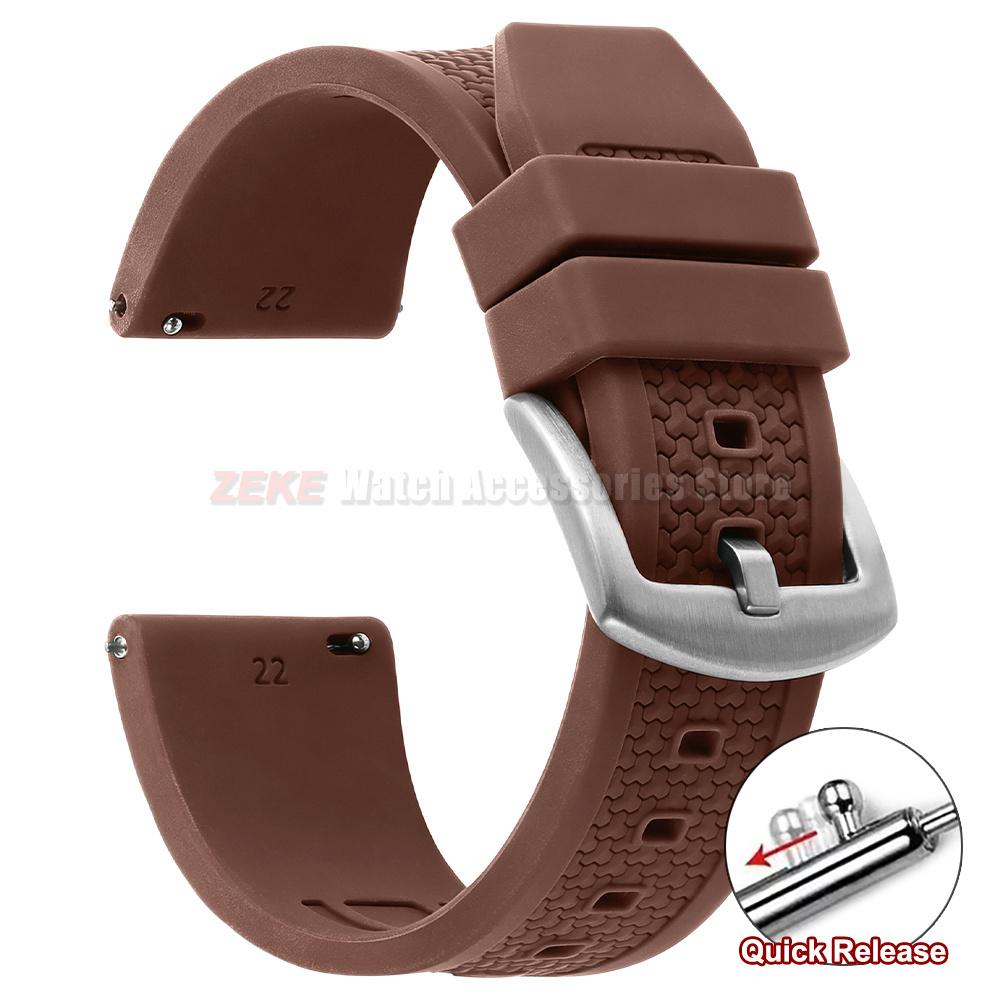 20/22/24mm for Rolex Rubber Strap for Omega Universal Men Silicone Watch Band for Seiko Quick Release Sport Waterproof Wristband