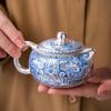 2025 Silver-Plated Ceramic Gongfu Tea Set with Teapot and Cups in Gift Box