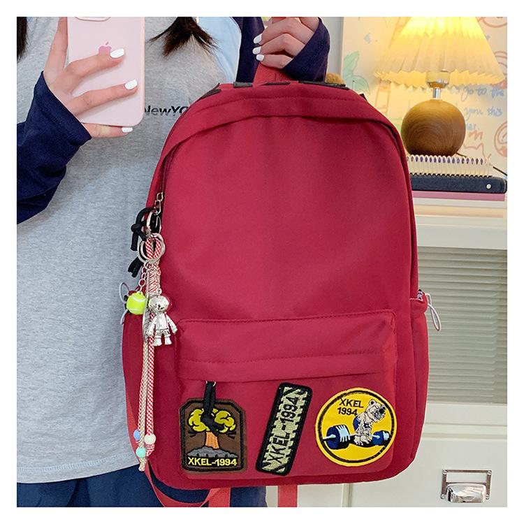 Schoolbag female Korean version ins style high value junior high school student high school student large capacity backpack 1011 new backpack male
