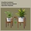 Corner Plant Stand Adjustable Width Wood Holder Rack Flower Stand for Living Room Home Balcony Patio Garden Flower Display Fits