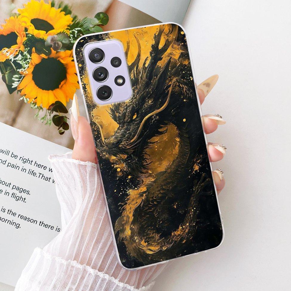 Transparent For Samsung Galaxy A72 4G Case Cute Fashion Flowers Funny Painted Casing For Samsung A72 4G SM-A725M SM-A725F Cover