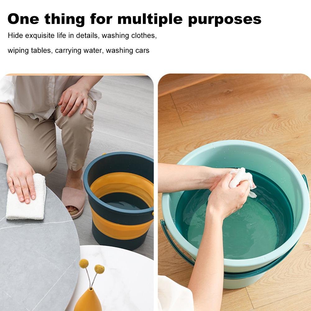 17-5L Collapsible Plastic Bucket Water Bucket Folding Handy Bucket for Bathroom Kitchen Camping Car House Washing Water Bucket