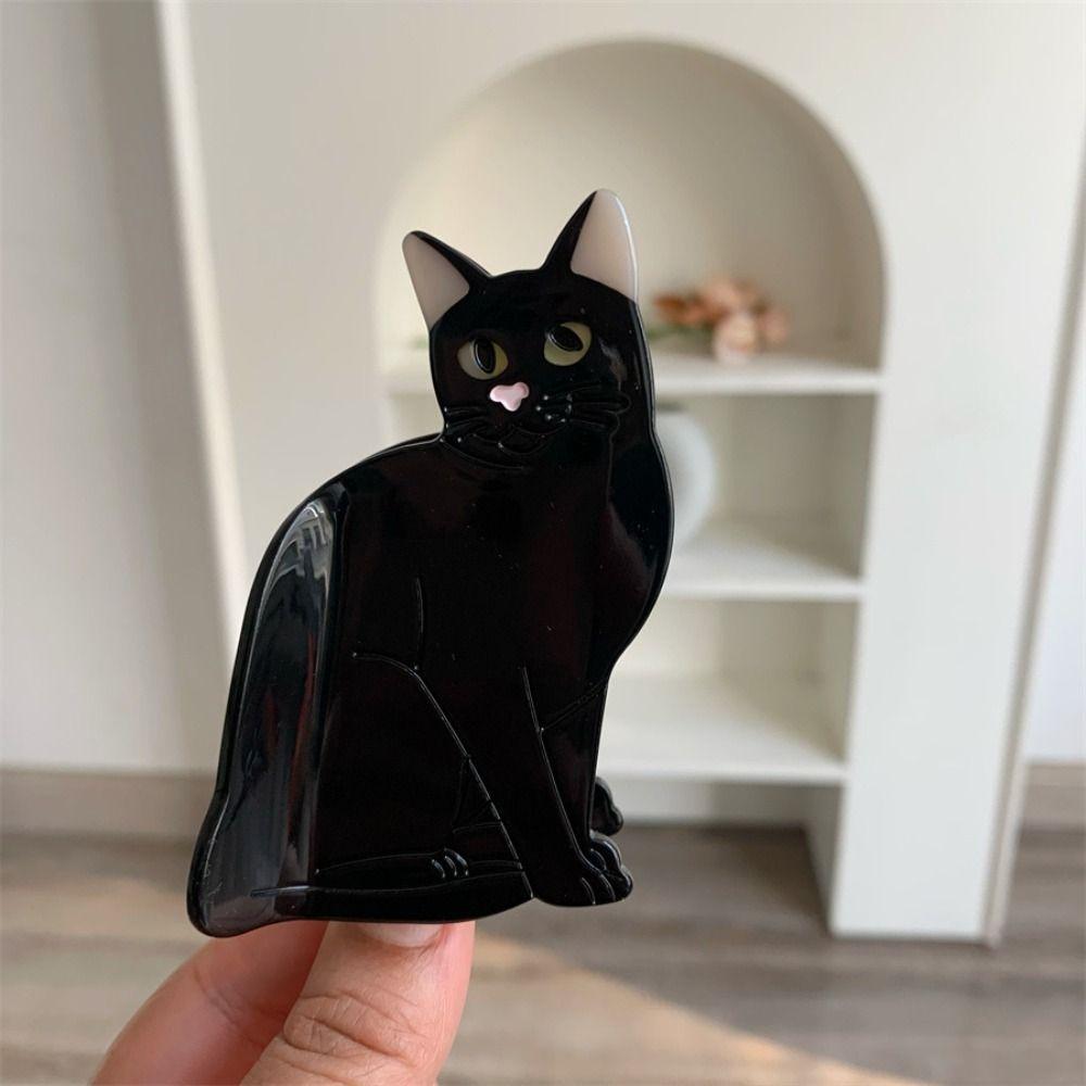Korean Style Acetate Cat Hair Claw Cartoon Animal Shark Clip Personalized Kitten Claw Clip  Girls