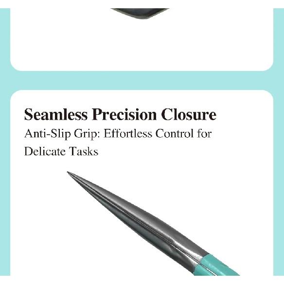 DIYDAY Anti-Slip Tweezers, High-Density Fiber Tip for Eyelash Extensions & Eyebrow, Professional Precision Beauty Tools