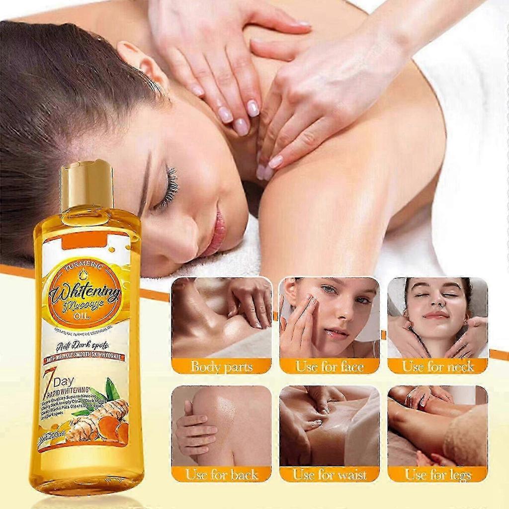 Turmeric Super Whitening Oil for Skin Lightening - 200ml Natural Turmeric Oil for Brightening and Radiant Complexion