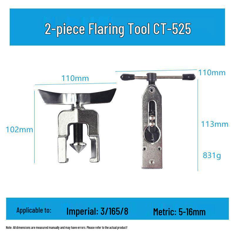 10-Piece Copper Tube Expander Set with Cutter, Flaring, and Seven-Hole Riveting Tools