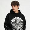 Unisex Oversized Hoodie With 3D Spider Web Print Streetwear Style Fall Casual Sweatshirt