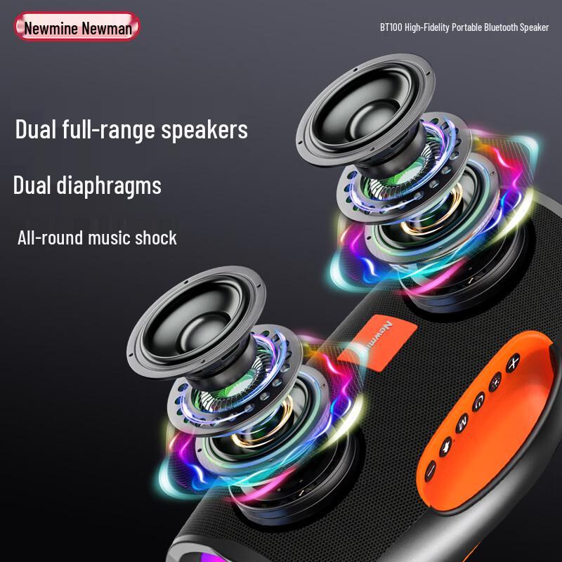 Newmine BT100 Portable Wireless Bluetooth Speaker CN plug (adapter included)