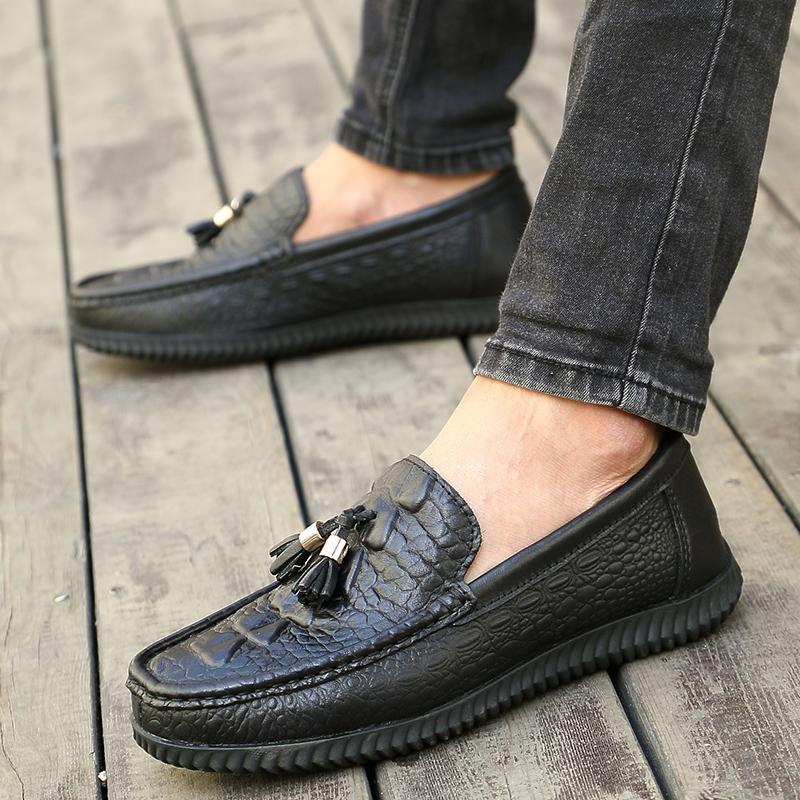 Módní Pánské klasické kožené boty Britský styl Vysoce kvalitní společenské boty Oxfords Originální kožené boty pro volný čas