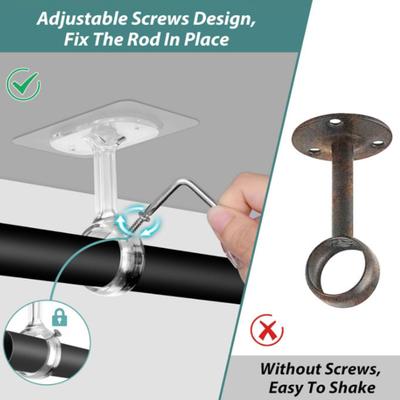 Supporti per Bastone per Tenda Yousheng Ad Alta Portata Regolabili Semplice Installazione Montaggio a Soffitto Ganci Autoadesivi per Bastone per Tenda