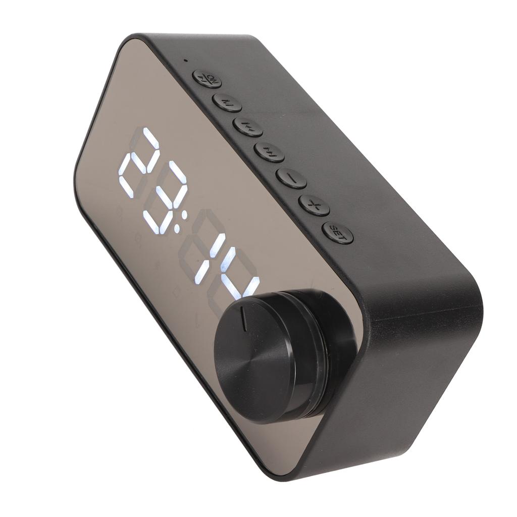 Wireless Speaker Multifunction Noise Cancelling Temperature Display Voice Broadcast FM Radio Mirror Alarm Clock