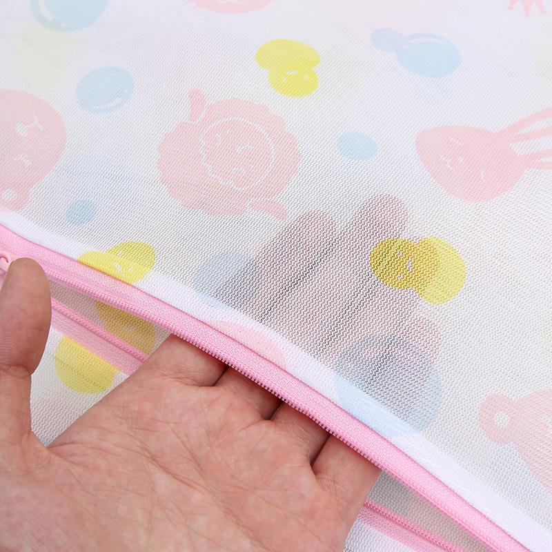 Laundry Bags Cute Print Rabbit Fine Mesh Clothes Storage Pouch Dirty Clothes Organizer Washing Bags For Washing Machine Bag
