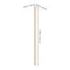 60Pcs Unfinished Wooden Dowel Rods 25x1cm Basswood Craft Sticks for DIY Painting Woodworking Home Decor Arts Crafts