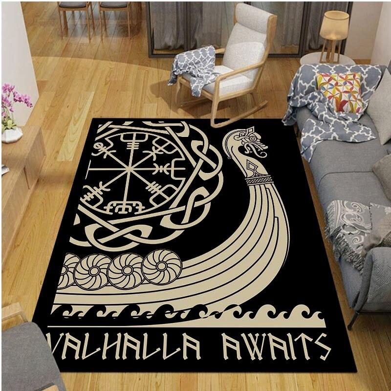 

Коврики с узором викингов, мягкий ковер, ковер для гостиной, ковер для спальни, ковер с геометрическим рисунком, нескользящий коврик 60cm x 90cm