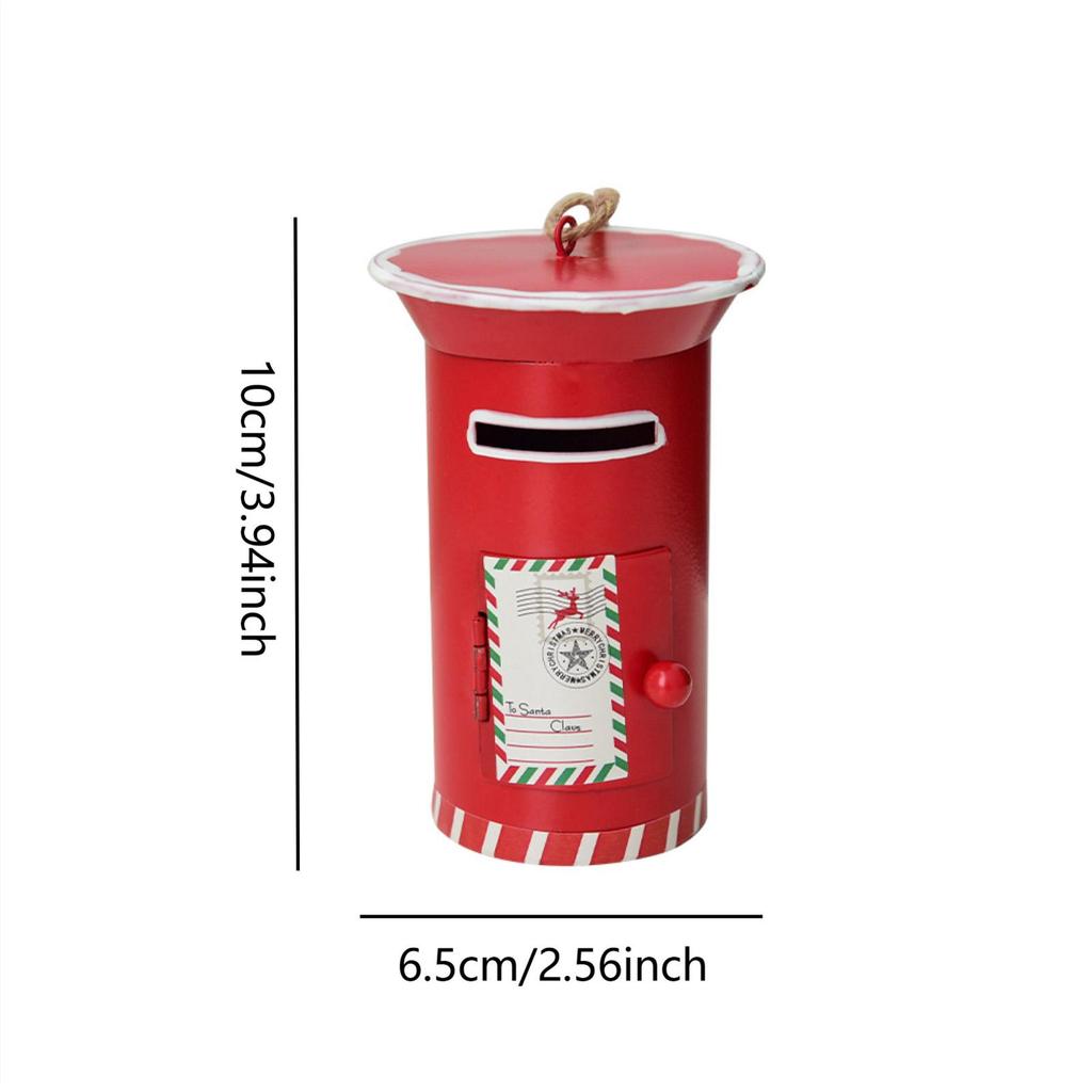 Santa Mailbox Christmas Tree Ornament Vintage Creative Christmas Tree Hanging Decoration for Birthday Home Office Porch Festival