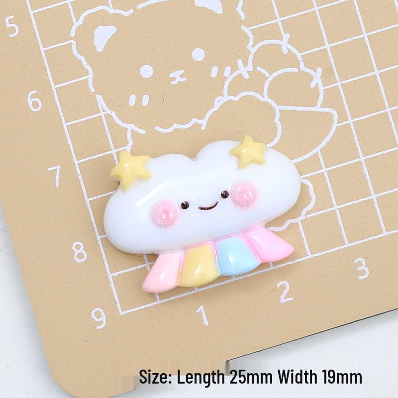 Creative Resin Cloud Rainbow Shoe Buckle & Hair Clip DIY Accessories