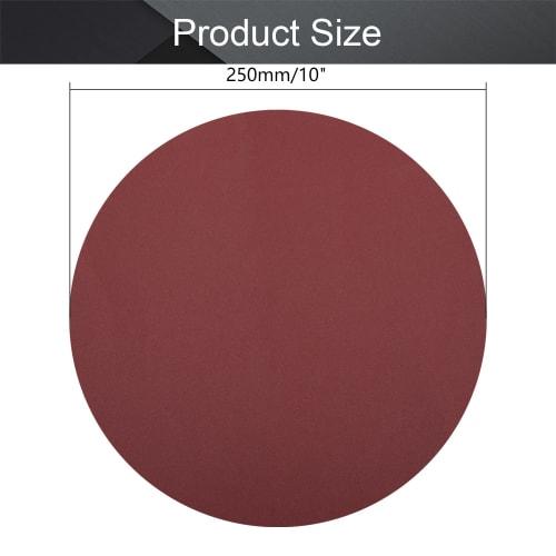 Utoolmart PSA Sanding Discs, Adhesive Sanding Sheets, 240# Grit, 250mm Disc Diameter, Pack of 5, Aluminum Oxide Particles, No Holes, Waterproof Sandin