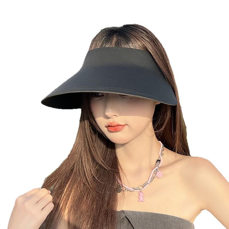 Summer Sky Top Sun Hat Women's Markless Integrated Sun Protection Hat New UV Anti Illuminated Silk Sun Hat