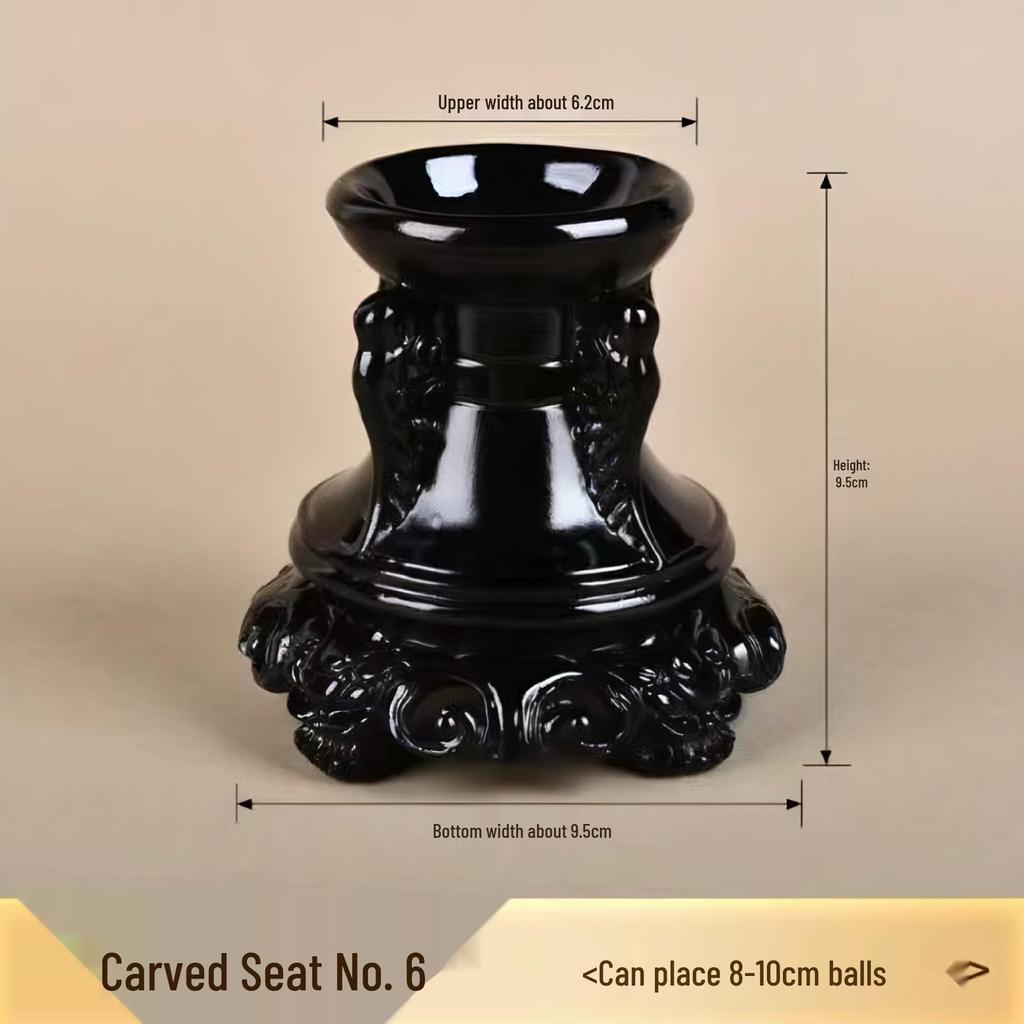Black Resin High-Grade Crystal Ball Display Stand
