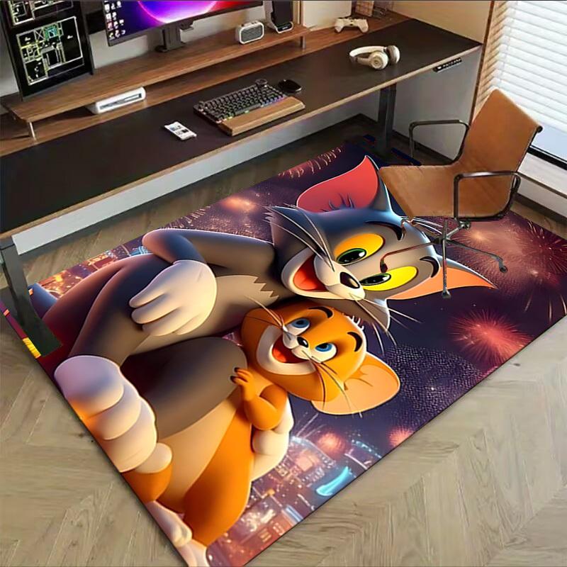 1pc Tom and Jerry Carpet, for Home & Office Decor, Desk Chair Carpet, Festive Gift,Conference Room CarpetL1119